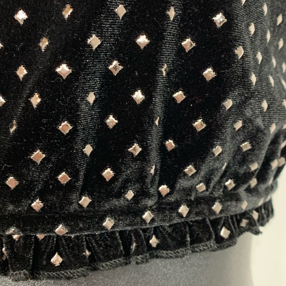 NWT SMYM Iris Tube Top in Black Stud Velvet - Picture 5 of 5